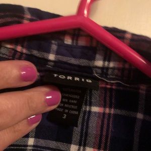 Torrid flannel and matching tank top